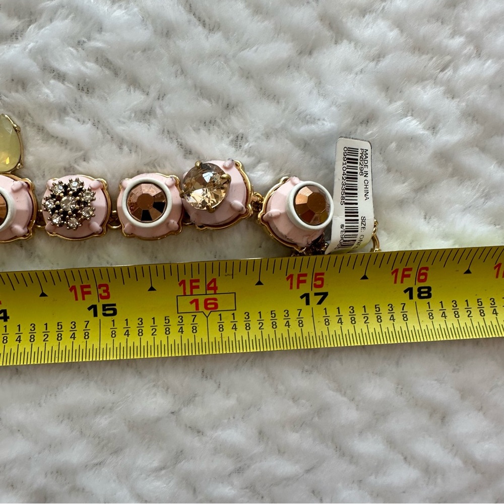 J. Crew Powder Pink Brulee Statement Necklace NWT - Picture 9 of 10